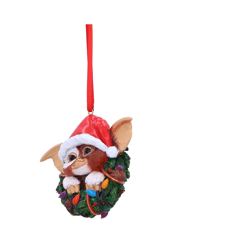 Gremlins Festive Hanging Ornament - Gizmo in Wreath