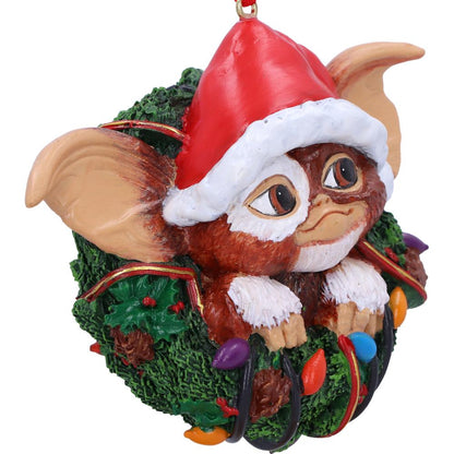 Gremlins Festive Hanging Ornament - Gizmo in Wreath