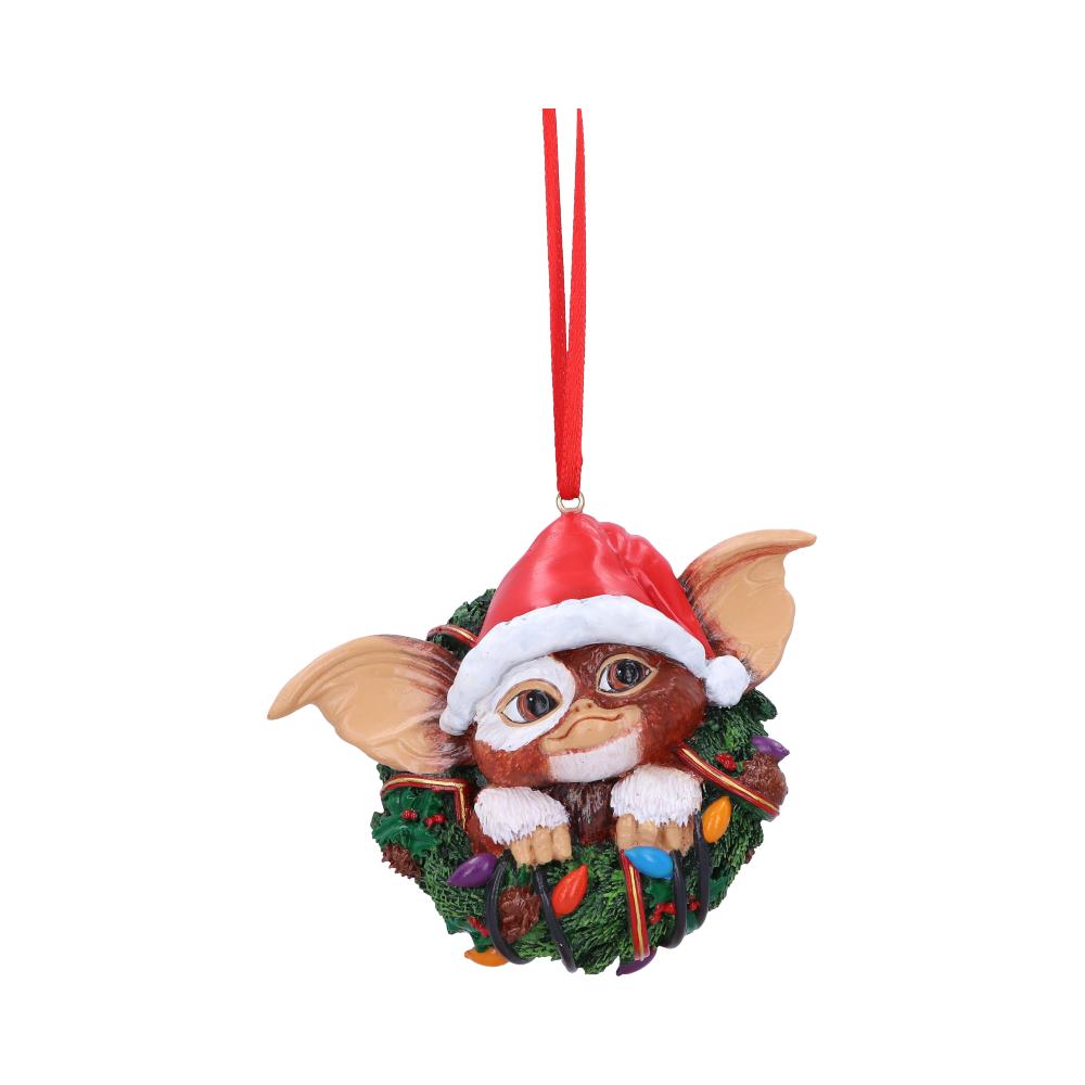 Gremlins Festive Hanging Ornament - Gizmo in Wreath