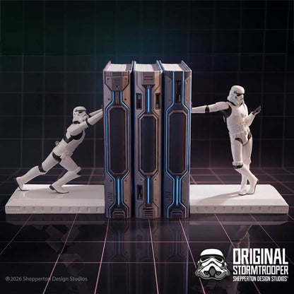 Star Wars The Original Stormtrooper 5 Inch Resin Collectible Figurine - Stormtrooper Working Hard, Hardly Working Bookends