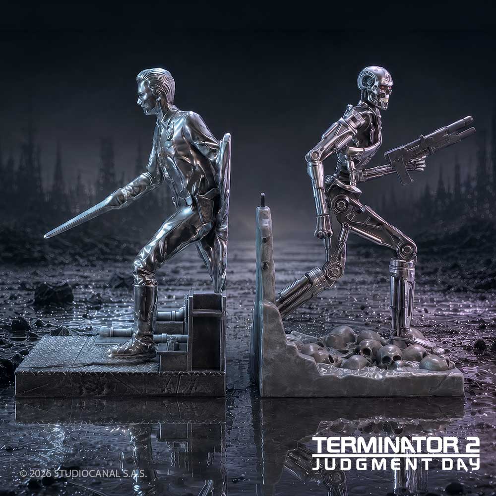Terminator 2 7 Inch Resin Collectible Bookends - T-1000 vs T-800