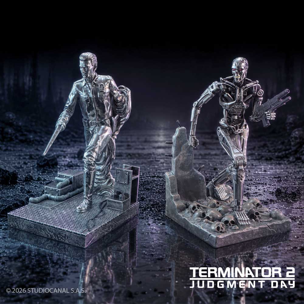 Terminator 2 7 Inch Resin Collectible Bookends - T-1000 vs T-800