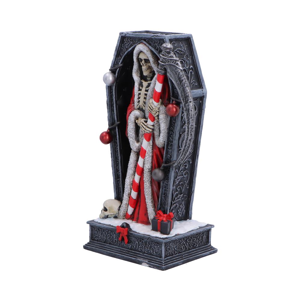 Silent Nightmares - Merry Cryptmas Christmas Reaper Coffin Figurine