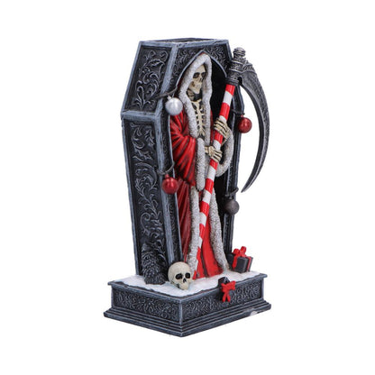 Silent Nightmares - Merry Cryptmas Christmas Reaper Coffin Figurine