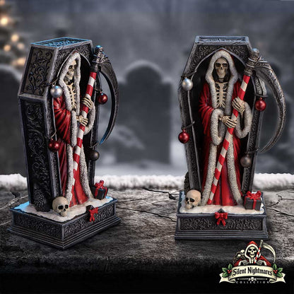 Silent Nightmares - Merry Cryptmas Christmas Reaper Coffin Figurine