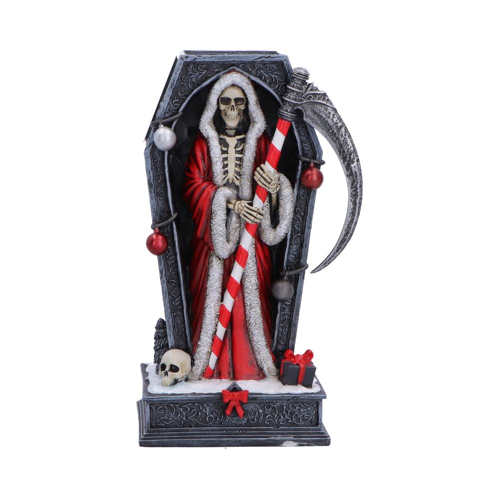 Silent Nightmares - Merry Cryptmas Christmas Reaper Coffin Figurine