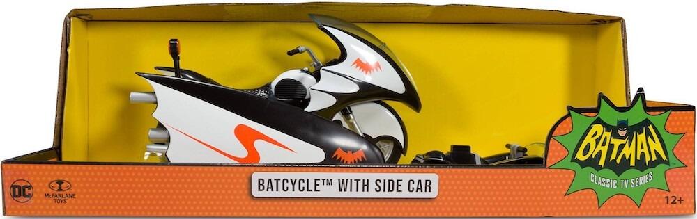 DC: Batman '66: Retro Action Figure Vehicle - Batcycle with Side Car