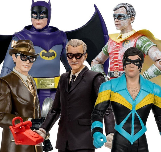 McFarlane DC Retro Batman 66 Action Figure Wave 10 - Set of 5 (SAF UK Exclusive)