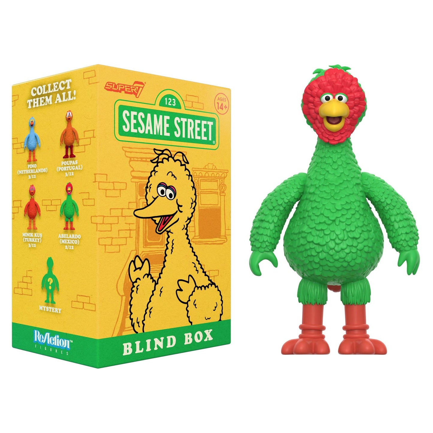 Sesame Street ReAction Action Figure Wave 5 Blind Box - Big Birds From Around The World