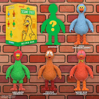 Sesame Street ReAction Action Figure Wave 5 Blind Box - Big Birds From Around The World