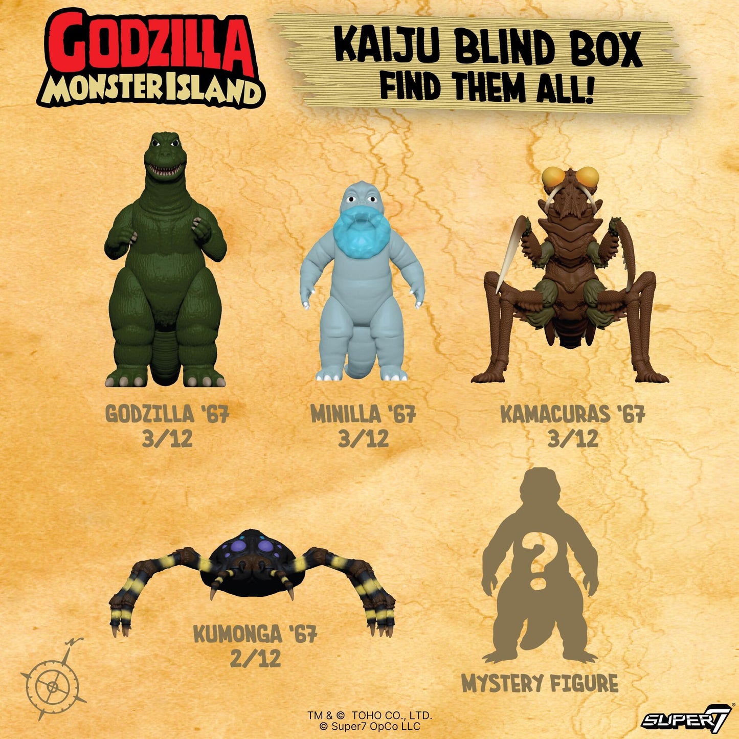 *PRE-ORDER  TOHO Blind Box Wave 13 (Showa Monster Island) Action Figure Wave 13  Blind Box Assortment