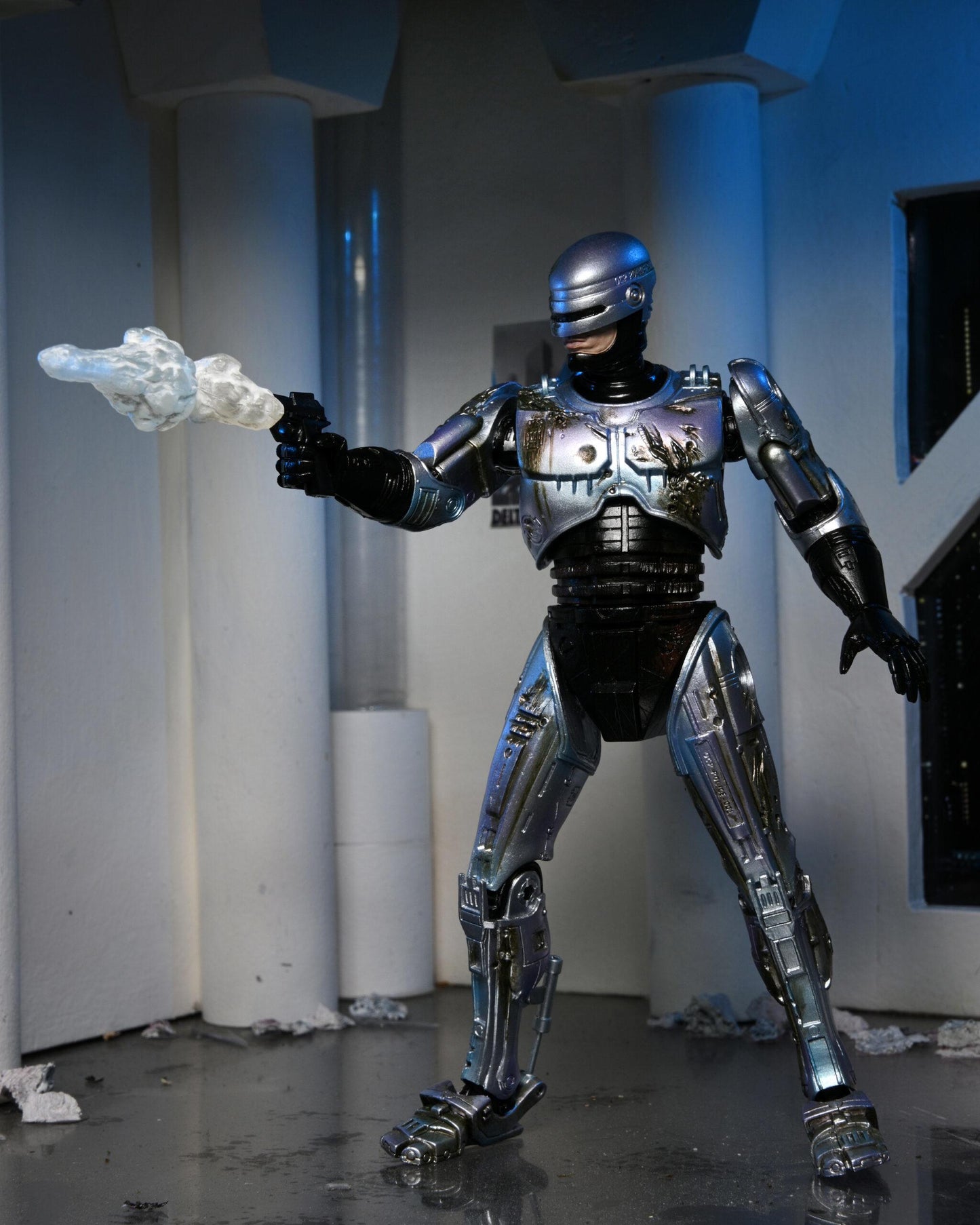 Robocop Battle Damaged Robocop with Chair Ultimate 7 Inch Scale Action Figure
