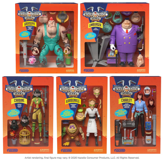 *PRE-ORDER Biker Mice from Mars Action Figure Wave 2 - Set of 5