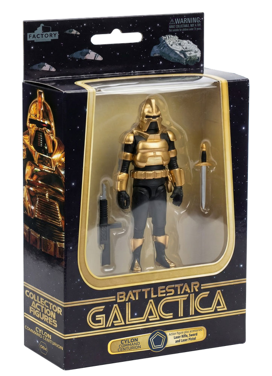 *PRE-ORDER Battlestar Galactica 3.75 Inch Scale Action Figure Wave 1 - Gold Command Cylon Centurion