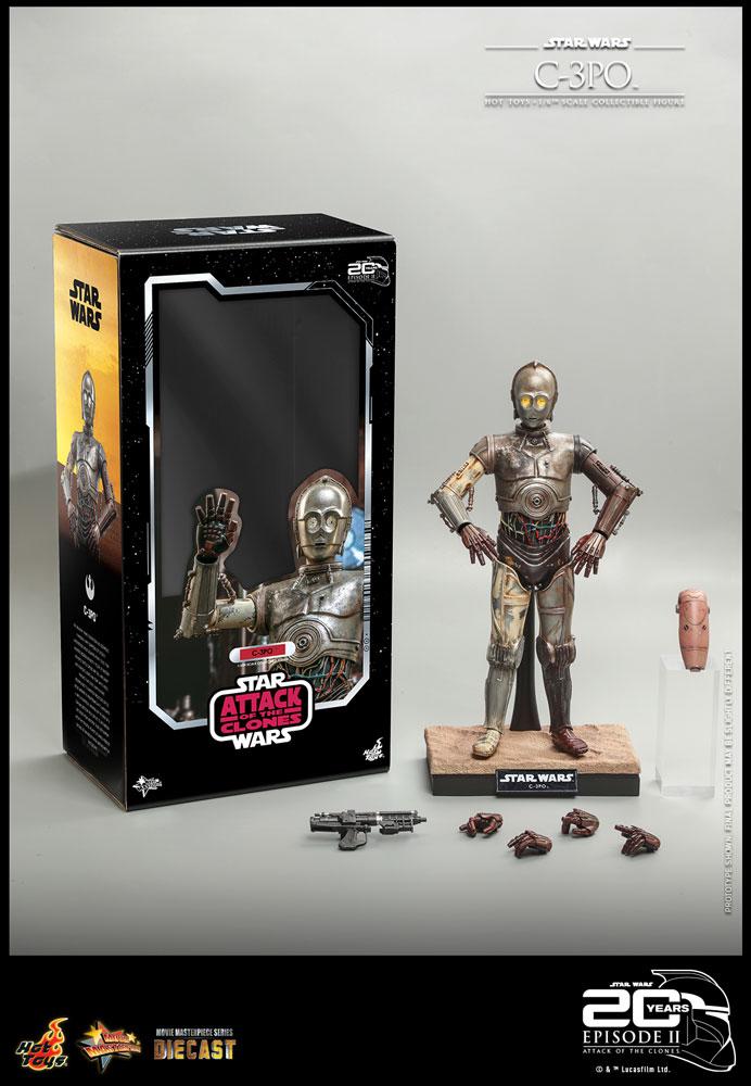 C-3PO - Star Wars Attack of the Clones 20th Anniversary Hot Toys Collectibles 1/6 Scale Action Figure