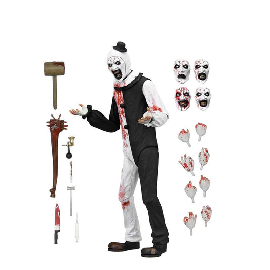*PRE-ORDER Terrifier 2 Ultimate 7 Inch Scale Action Figure - Art The Clown (Blood Splatter)