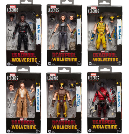 Marvel Legends Deadpool & Wolverine 6 Inch Action Figure Wave 2 - Set of 6
