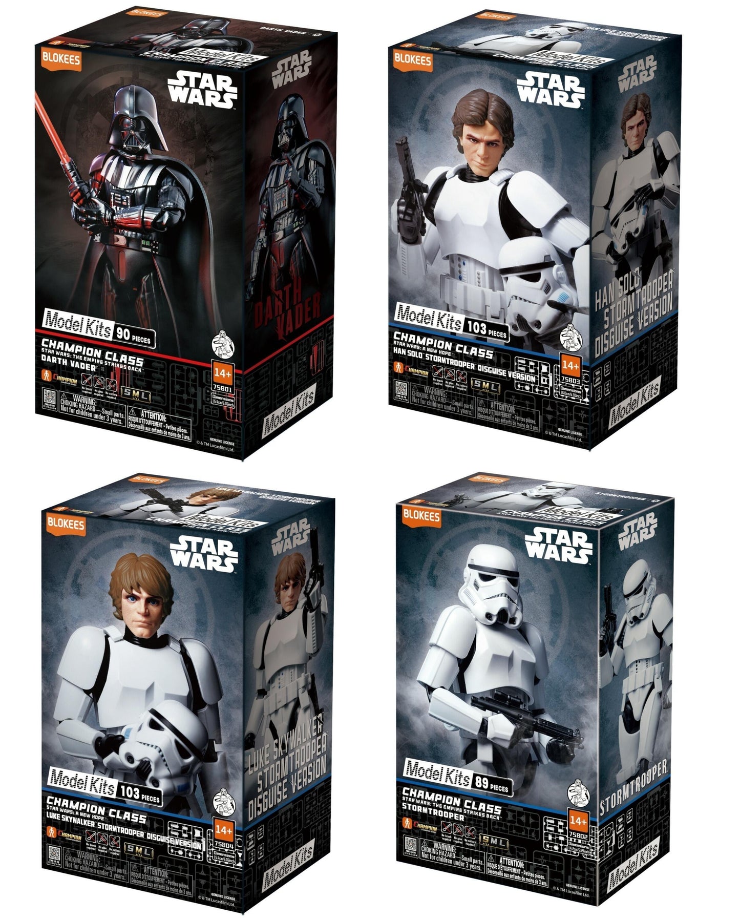 Star Wars Champion Class Blokees Model Kit Wave 1 - Set of 4