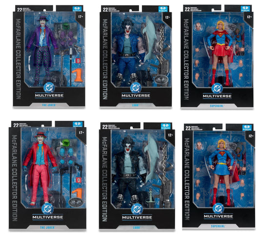 DC McFarlane Collector Edition 7 Inch Action Figure Wave 14 - Set of 6
