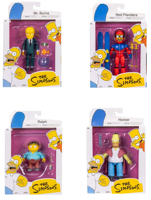 The Simpsons 5 Inch Scale Action Figure Wave 6 - Set of 4