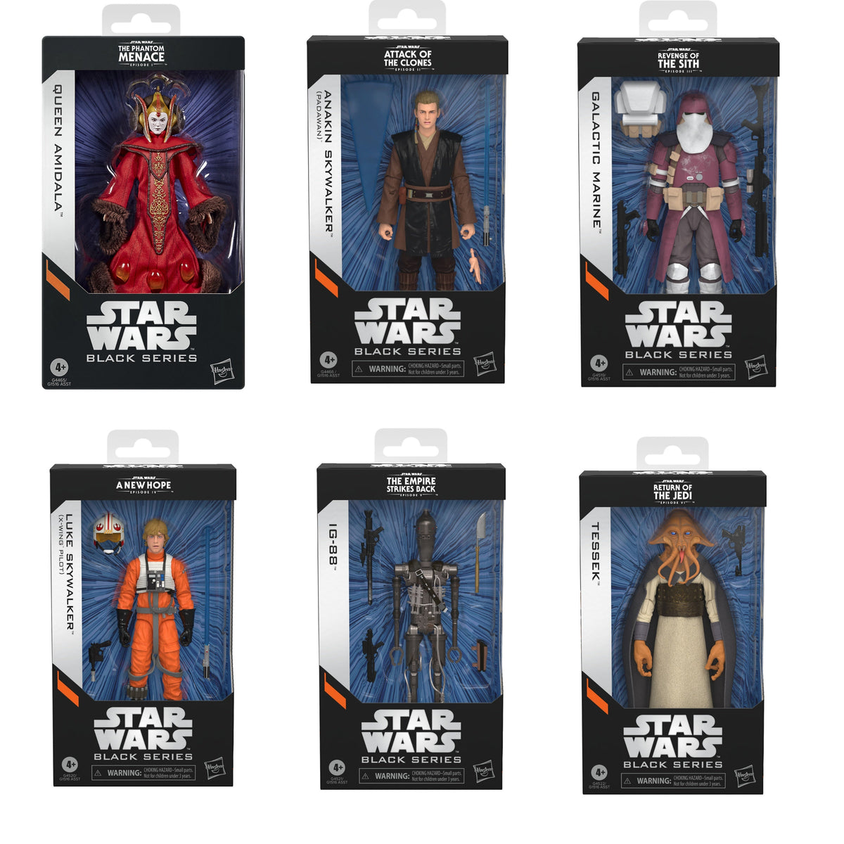*PRE-ORDER Star Wars Black Series Action Figure Saga Wave 1 - Set of 6
