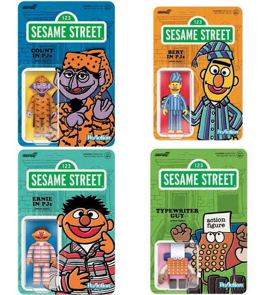 Sesame Street Reaction Action Figure Wave 6 - Set of 4
