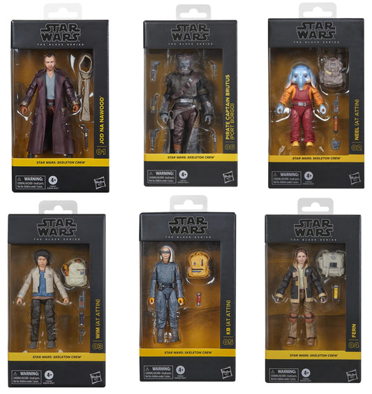 Star Wars Skeleton Crew Black Series 6 Inch Action Figure Wave 43 - Set of 6