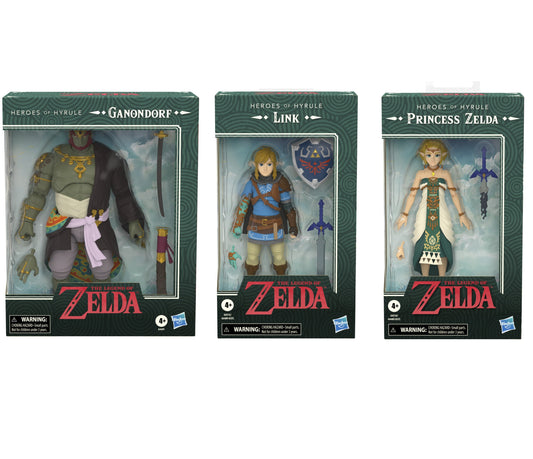 *PRE-ORDER The Legend Of Zelda 6 Inch Action Figure Heroes of Hyrule Wave 1 - Set Of 3