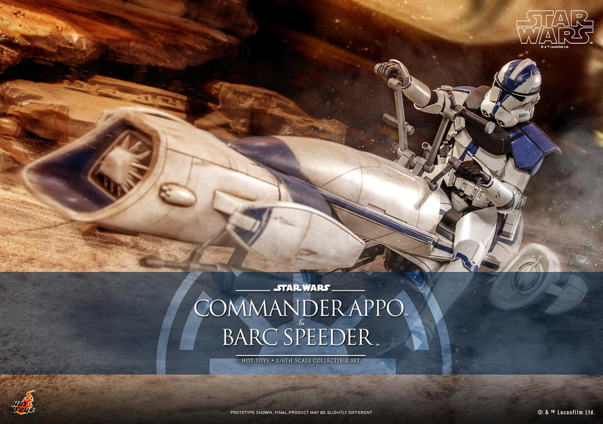 Clone Commander Appo with Barc Speeder - Star Wars Hot Toys Exclusive Collectibles 1/6 Scale Action Figure