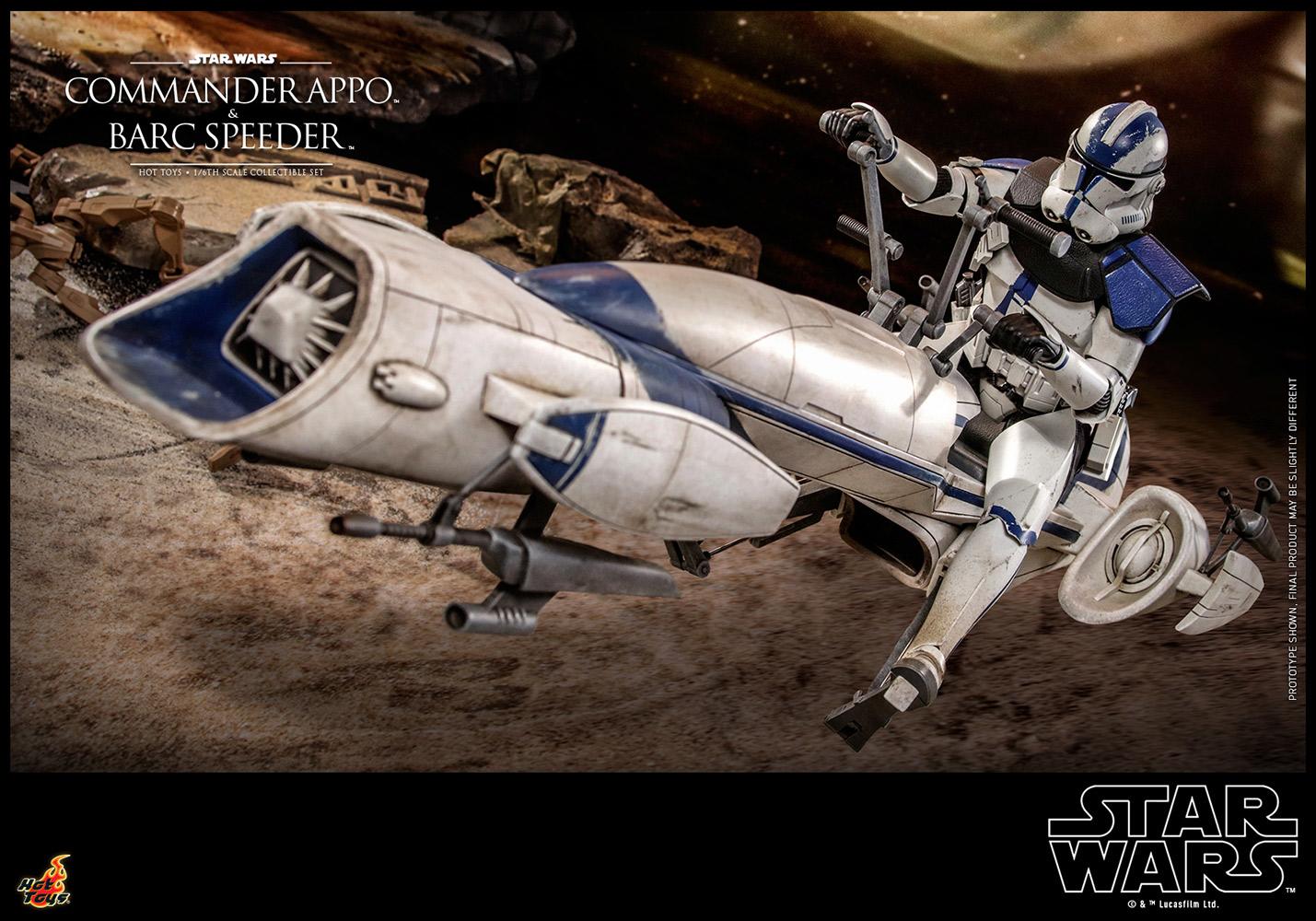 Clone Commander Appo with Barc Speeder - Star Wars Hot Toys Exclusive Collectibles 1/6 Scale Action Figure