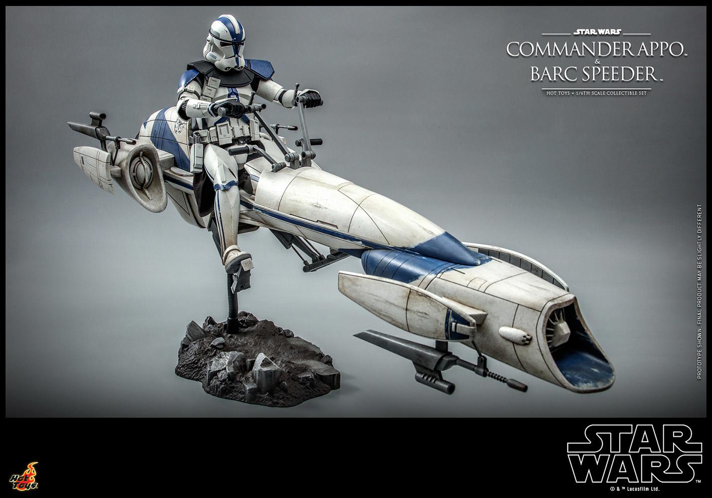 Clone Commander Appo with Barc Speeder - Star Wars Hot Toys Exclusive Collectibles 1/6 Scale Action Figure