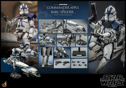 Clone Commander Appo with Barc Speeder - Star Wars Hot Toys Exclusive Collectibles 1/6 Scale Action Figure
