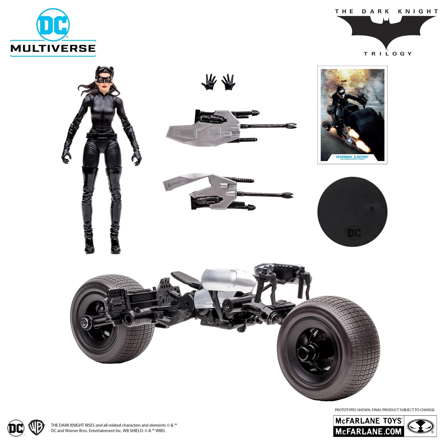 DC Multiverse 7 Inch Action Figure - Catwoman & Batpod (The Dark Knight Rises) (Gold Label)
