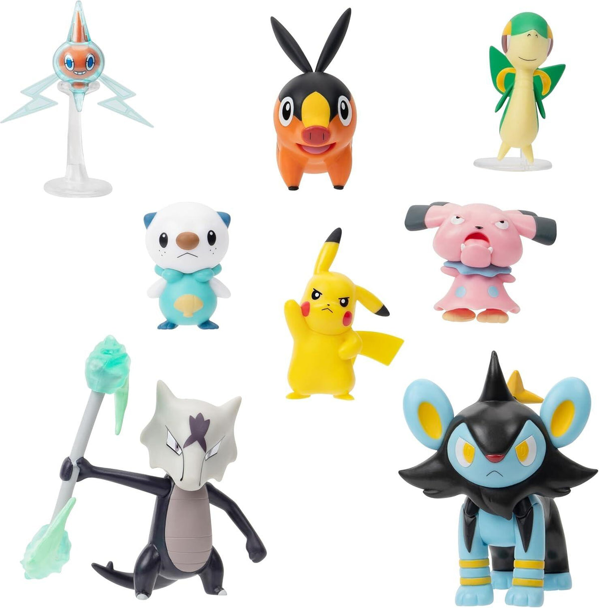 Pokémon Battle Figure 8 Pack W12 - Tepig, Oshawott, Snivy, Rotom, Pikachu, Snubull, Alolan Marowak & Luxio