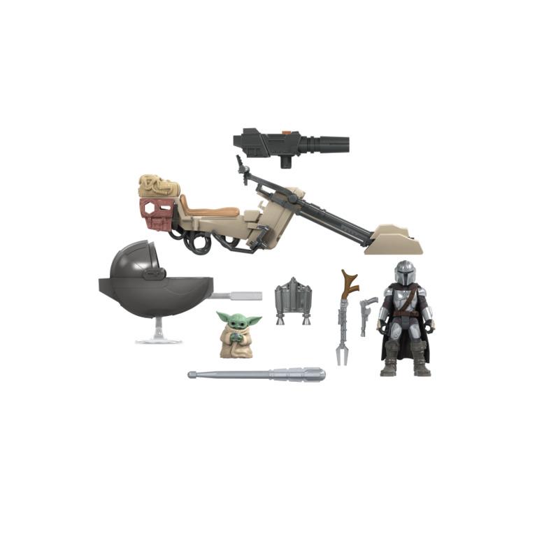 Star Wars Mission Fleet Expedition Class Action Figure - The Mandalorian & The Child with Speeder Bike -  Battle for the Bounty