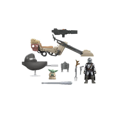 Star Wars Mission Fleet Expedition Class Action Figure - The Mandalorian & The Child with Speeder Bike -  Battle for the Bounty
