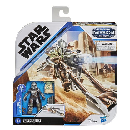 Star Wars Mission Fleet Expedition Class Action Figure - The Mandalorian & The Child with Speeder Bike -  Battle for the Bounty