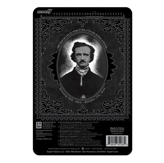 Edgar Allen Poe Reaction Action Figure - Edgar Allen Poe (Greyscale)