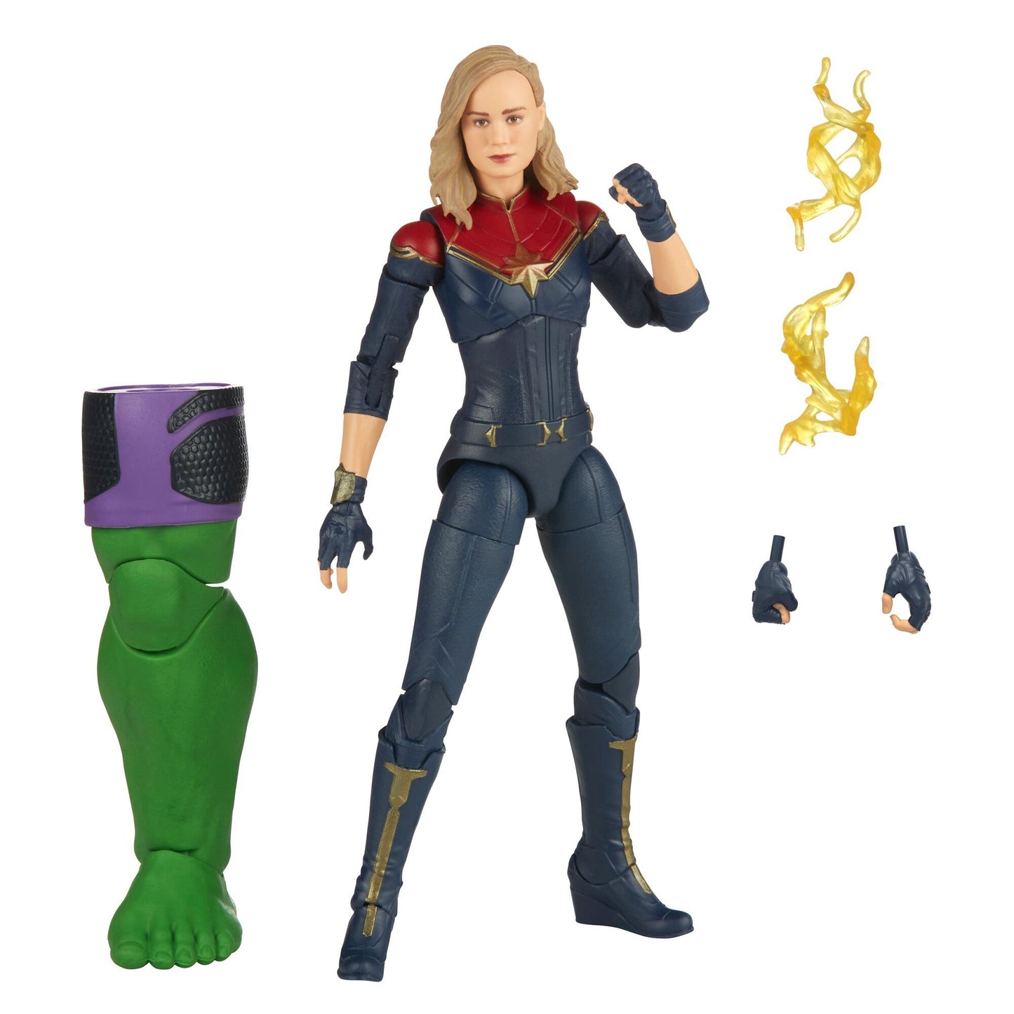 Marvel Legends The Marvel's Action Figure (BAF Totally Awesome Hulk) - Captain Marvel