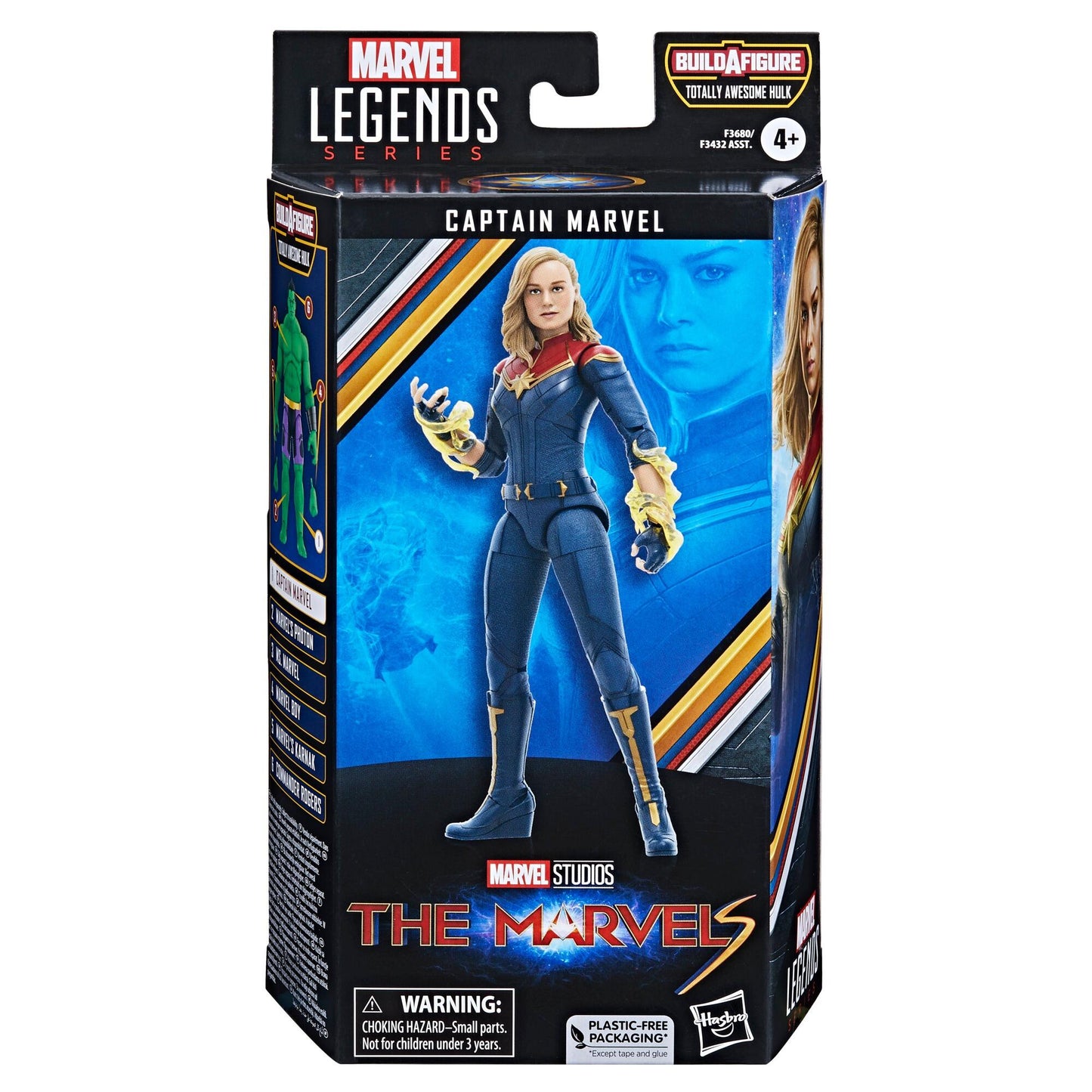 Marvel Legends The Marvel's Action Figure (BAF Totally Awesome Hulk) - Captain Marvel