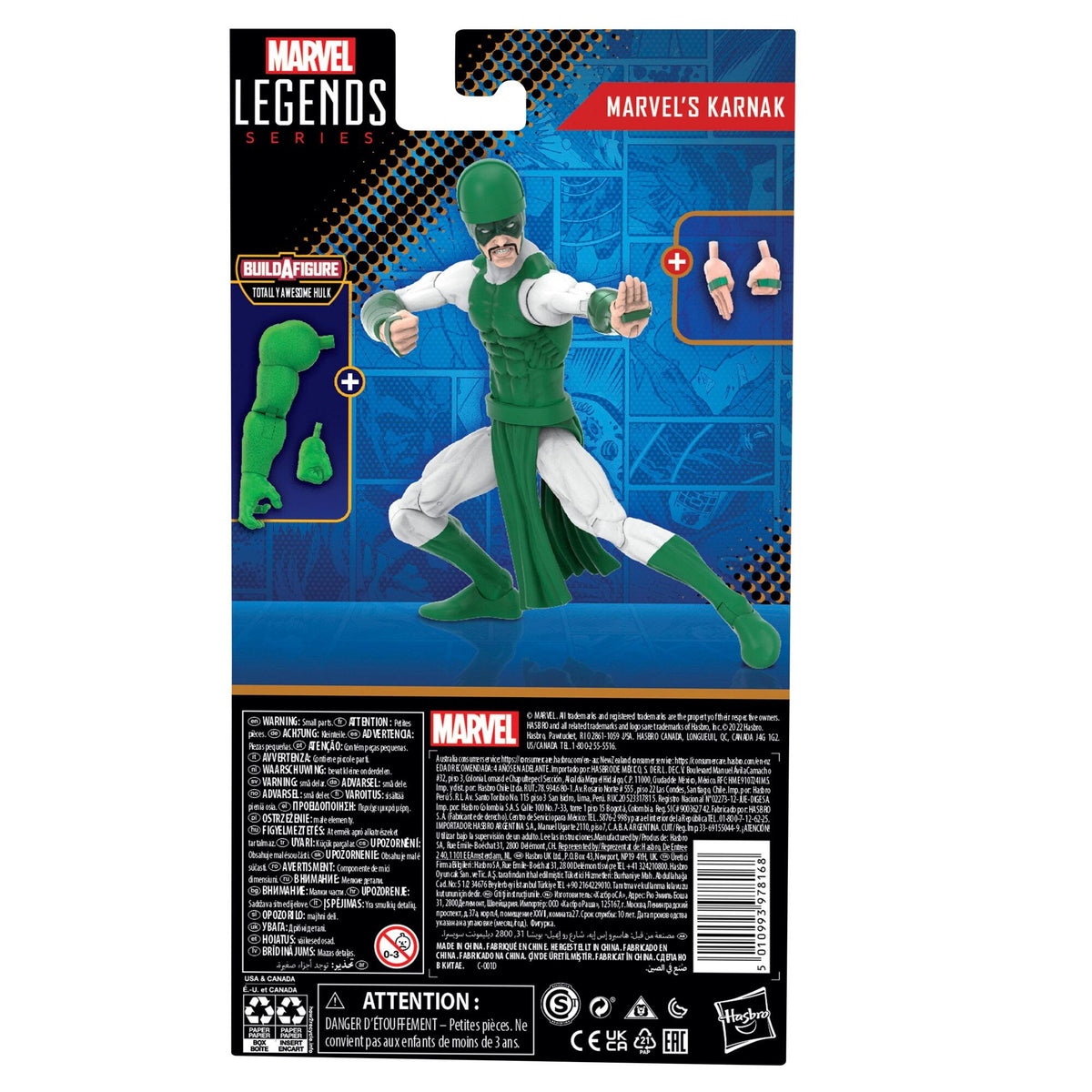 Marvel Legends The Marvel's Action Figure (BAF Totally Awesome Hulk) - Marvel's Karnak