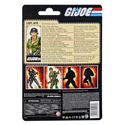 GI Joe Classified Series 6 Inch Scale Retro Cardback Series Action Figure Wave 1 - Lady Jaye (Possibly Non-Mint)