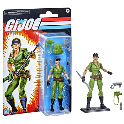 GI Joe Classified Series 6 Inch Scale Retro Cardback Series Action Figure Wave 1 - Lady Jaye (Possibly Non-Mint)