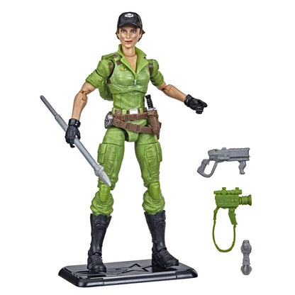GI Joe Classified Series 6 Inch Scale Retro Cardback Series Action Figure Wave 1 - Lady Jaye (Possibly Non-Mint)