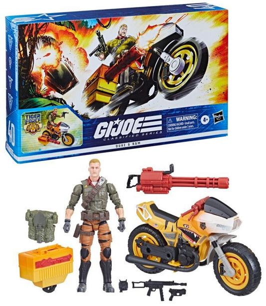 GI Joe Classified Series Action Figure & Vehicle - Duke & Ram Cycle