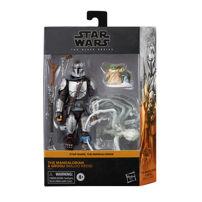 Star Wars Black Series 6 Inch Deluxe Action Figure Set - Mandalorian & Grogu (Maldo Kreis - Spider)