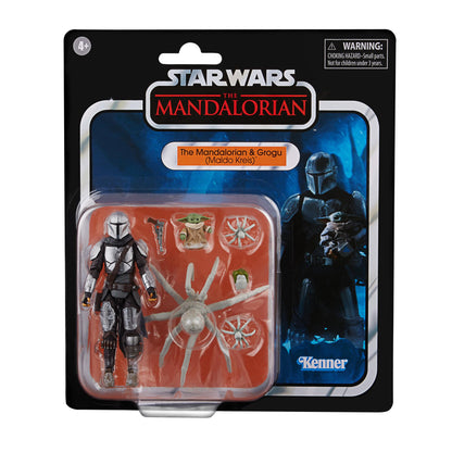 Star Wars The Vintage Collection Action Figure Set - Mandalorian & Grogu (Maldo Kreis) (Probably Non-Mint)