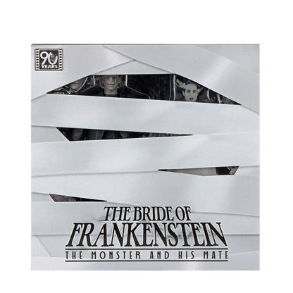*PRE-ORDER Universal Monsters Ultimate 7 Inch Scale Action Figure 2 Pack - Frankenstein and His Mate (Black And White)