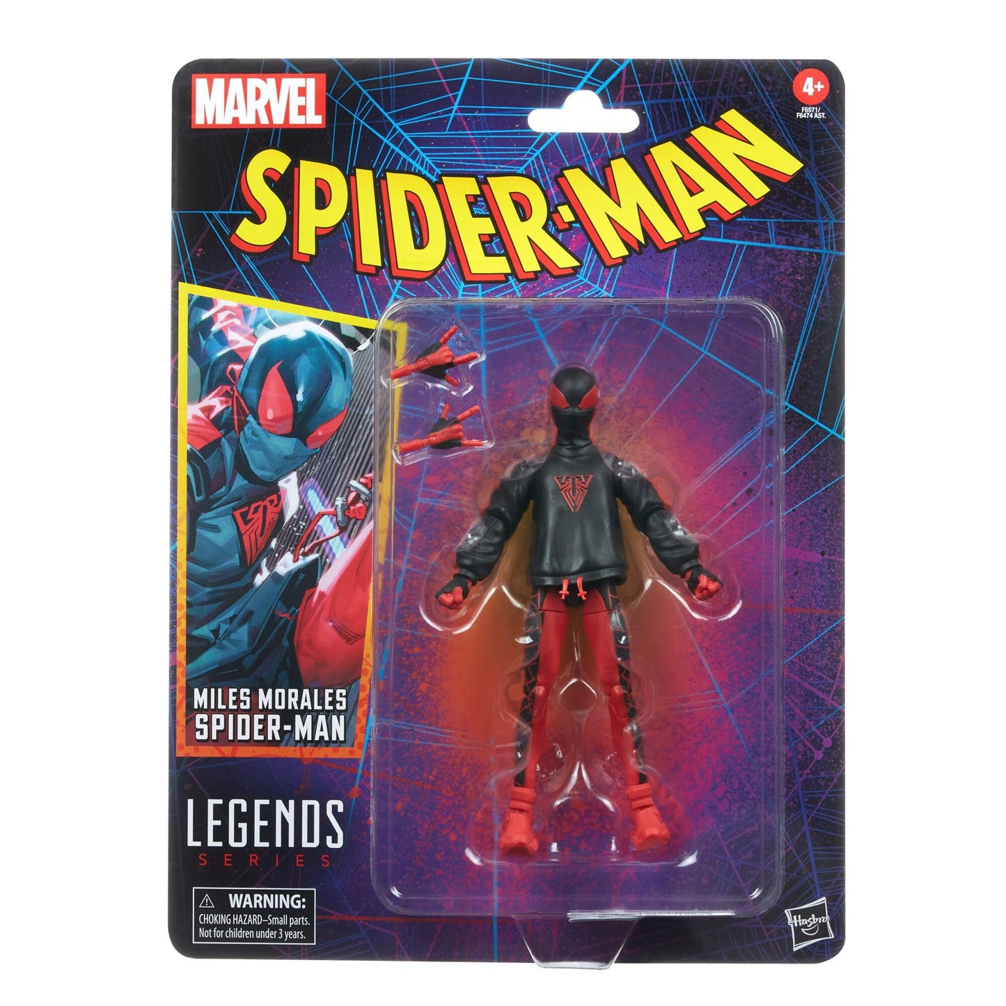 Marvel Legends 6 Inch Spider-Man Retro Action Figure Wave 3 - Miles Morales Spider-Man