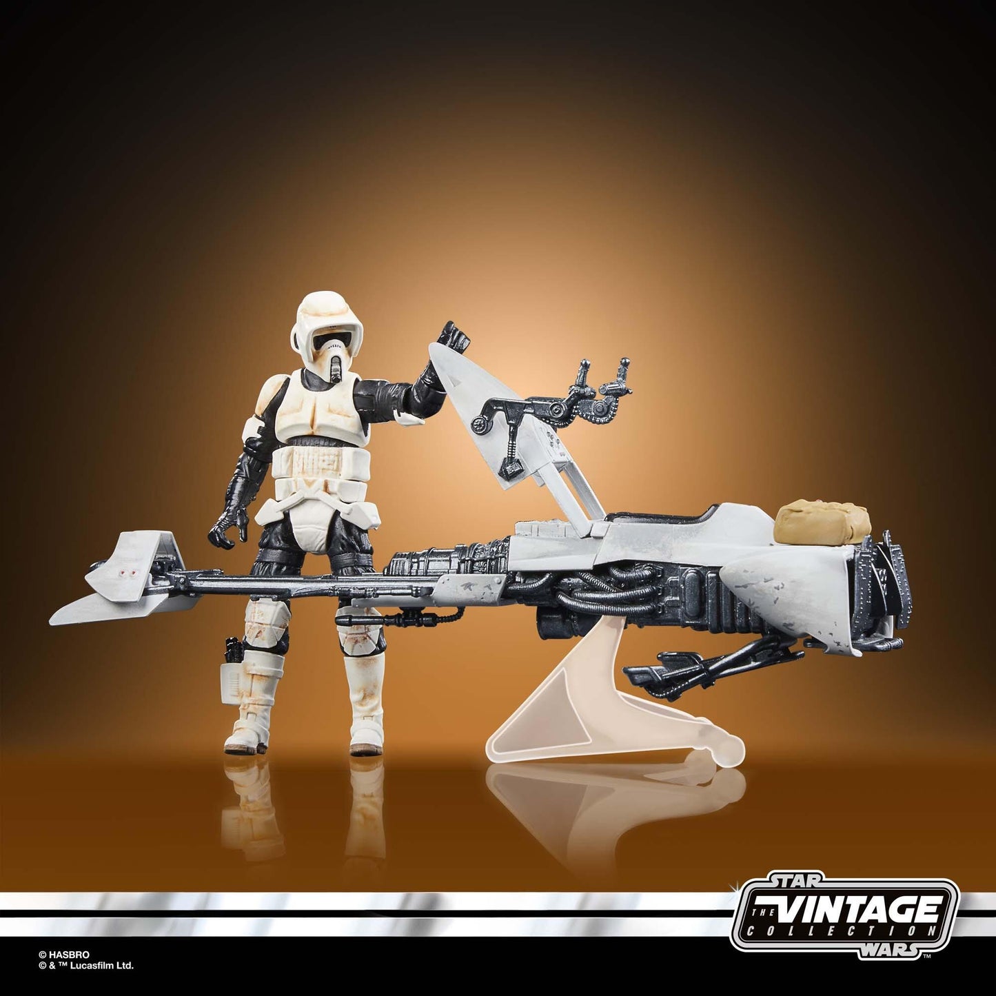 Star Wars The Vintage Collection 3.75 Inch Scale Vehicle - Speeder Bike & Scout Trooper w/ Grogu